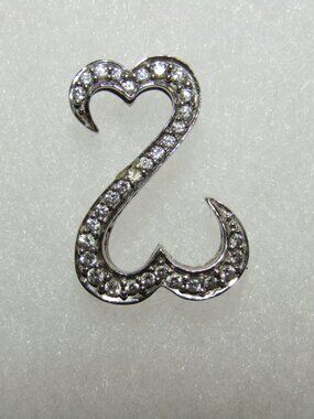 Jane Seymour Open Hearts 14kt White Gold Pendant